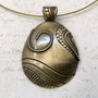 Colier medieval pandantiv bronz