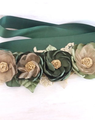 Brau/Cordon cu flori handmade