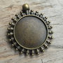 Pandantiv bronz, baza cabochon 25 mm