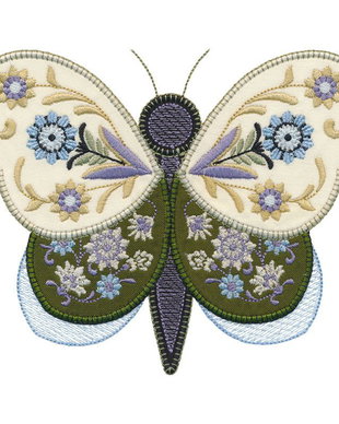 Fluture decorativ brodat Imperial Appliqué