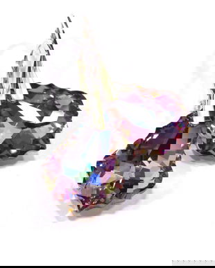 Cercei mari stralucitori din Cristale Swarovski baroc - CE295.3 - Cercei casual delicati, cercei eleganti, cercei romantici