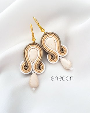 Cercei soutache magnezit