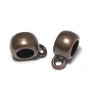 Margele din metal cu agatatoare, cupru, 11x8x5 mm