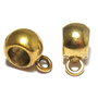 Margele din metal cu agatatoare, auriu antichizat, 13.5x10x7 mm