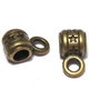 Margele din metal cu agatatoare, bronz, 9x5x5 mm