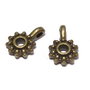 Margele din metal cu agatatoare, bronz, 12.5x9x4 mm