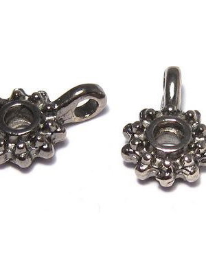 Margele din metal cu agatatoare, gunmetal, 12.5x9x4 mm