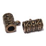 Margele din metal cu agatatoare, cupru, 12x7.5x13 mm