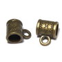 Margele din metal cu agatatoare, bronz, 10x6x8 mm