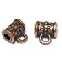 Margele din metal cu agatatoare, cupru, 8.5x8x5 mm