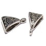Margele din metal cu agatatoare, argintiu antichizat, 15.5x10x7 mm