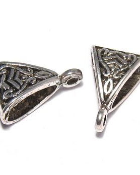 Margele din metal cu agatatoare, argintiu antichizat, 15.5x10x7 mm