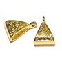 Margele din metal cu agatatoare, aurii, 15.5x10x7 mm