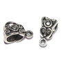 Margele din metal cu agatatoare, argintiu antichizat, 13x8x8 mm