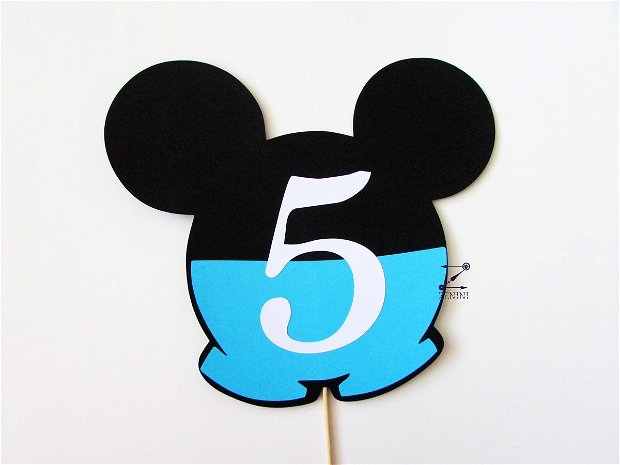 Numar de masa Mickey Mouse, numar masa Mickey cu pantalonasi, numar masa botez