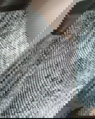 FUSTA PLISEURI BUMBAC SI PIELE NATURALA