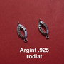 (2 bucati) Link cu zirconii din argint rodiat aprox 16x6 mm