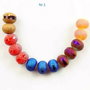 Rondele multicolore agate titanium druzy