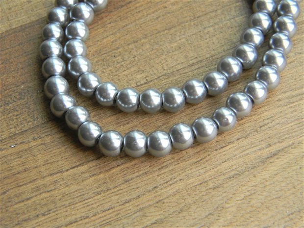 Perle din sticla 6 mm, 50 buc.