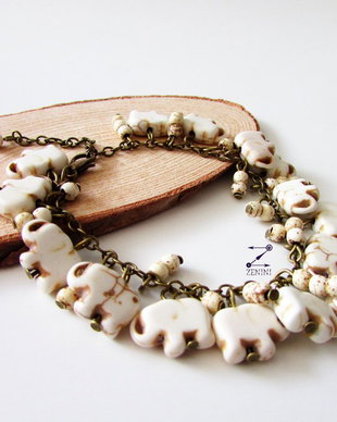 Bratara elefanti, bratara vintage, bratara de vara, bratara unicat