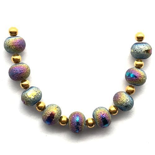 Agate titanium druzy