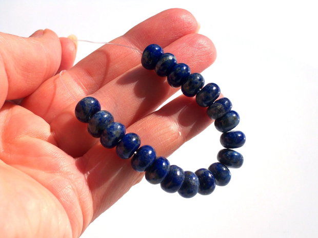Lapis lazuli-rondele 5x8 mm