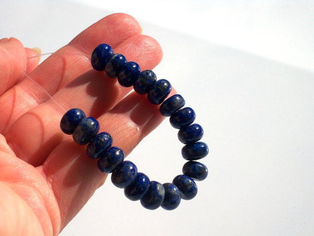 Lapis lazuli-rondele 5x8 mm