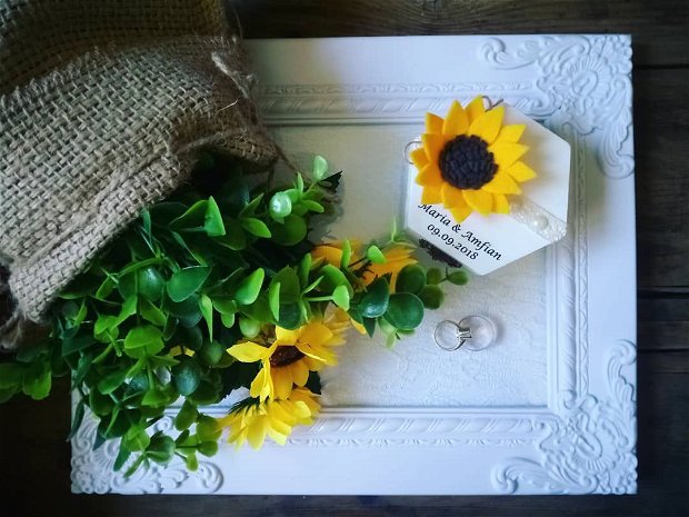 cutie verighete - floarea soarelui
