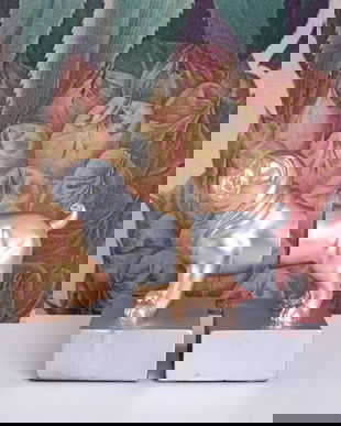 Set doua suporturi pentru carti cu un mops argintiu