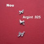 Link  cu zirconii fluturas din argint .925 aprox 7x11 mm ( cu anourile)