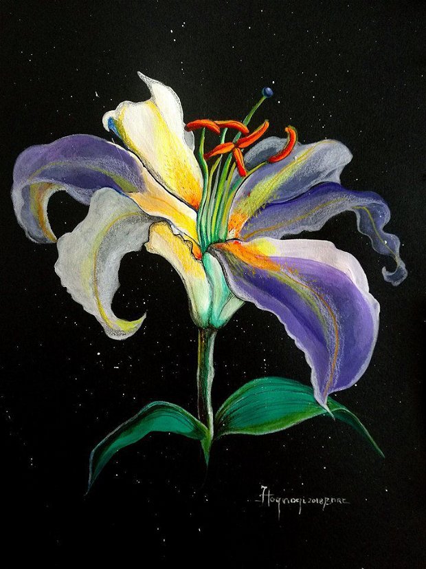 Lily - Pictura Originala in Acuarela - Nature & Colors Collection