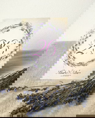 Numere masa, numere de masa cu lavanda, nunta handmade, numere de masa moderne, nunta rustica