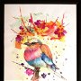 Bird. Pictura Originala in acuarela - Nature & Colors Collection