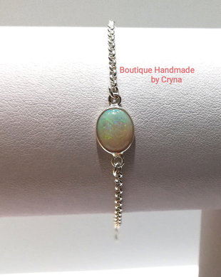 Bratara argint 925 si link Opal
