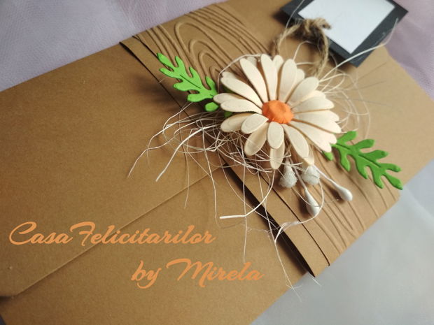 Plic craft  decorat cu floare