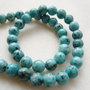 Sirag agate turcoaz cu pete negre aprox 8 mm