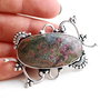Conector ruby fuchsite  in rama argintata