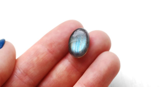 Cabochon Labradorit - HQ - albastru & galben - S09