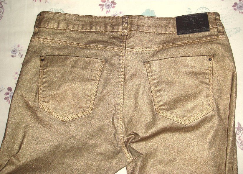 ZARA - Pantaloni jeans, auriu sters