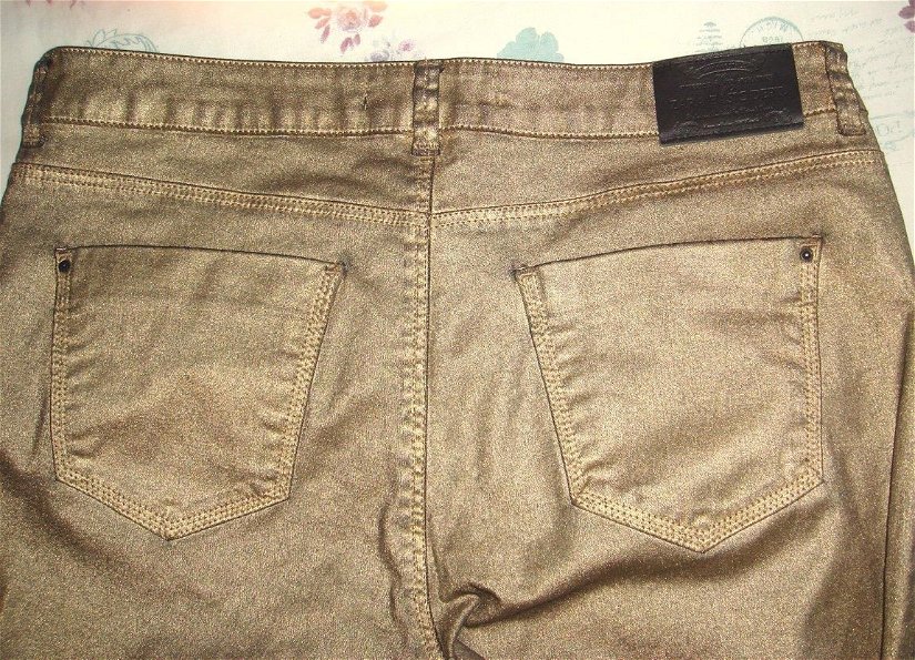 ZARA - Pantaloni jeans, auriu sters