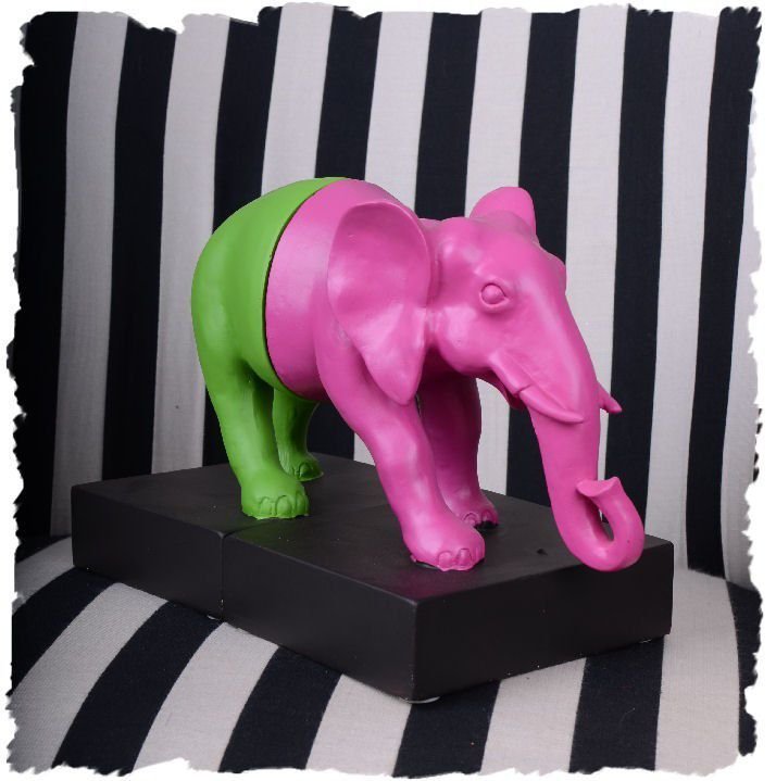 Set doua suporturi pentru carti cu elefant multicolor