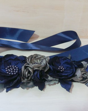 Brau/Cordon cu flori textile