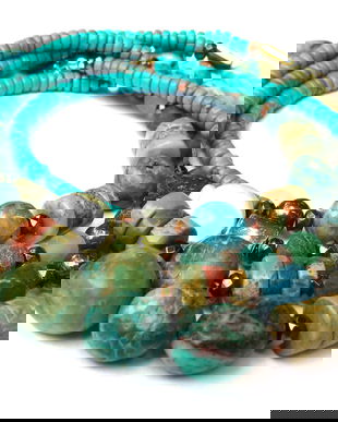 Colier albastru turcoaz extra long din Apatit, Crisocola, Turcoaz, Jasp Serpentin, Agate, Pirita, Hematit cuprat si aurit, Perle de cultura albe si Argint 925 - CO514 - Colier lung din pietre semipretioase, cadou romantic, colier boho, colier tribal chic