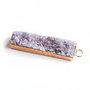 Pandant Agata druzy cu  margini electroplacate aur
