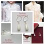 Cercei albi eleganti, cercei din argint 925 şi perle albe  cercei ivoire cu perle seashell lacrima