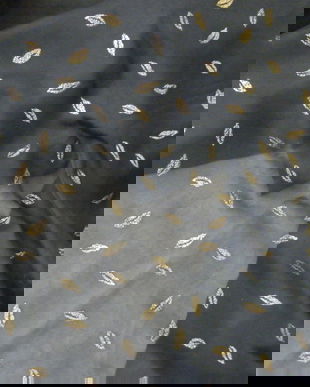 Voal negru cu auriu-cupon