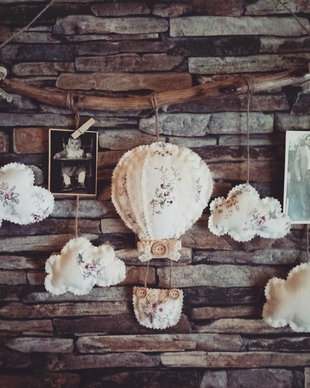 Decoratiune vintage pentru camera fetitei