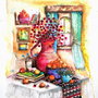 Summer delight - Pictura Originala in acuarela - Nature & Colors Collection