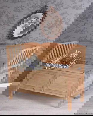 Banca din lemn masiv bej