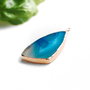 Pandant agat cu  margini electroplacate aur